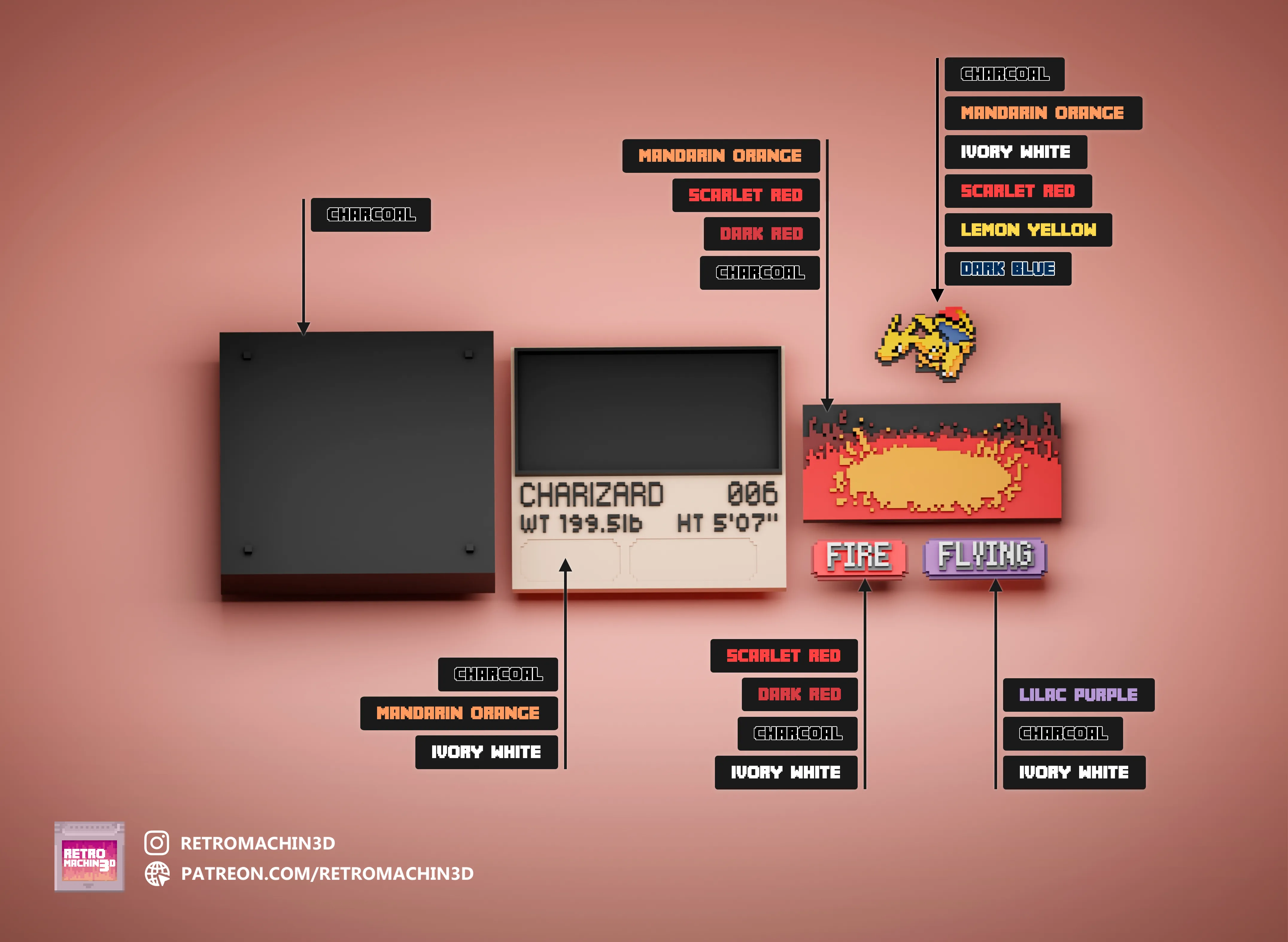 Charizard color reference