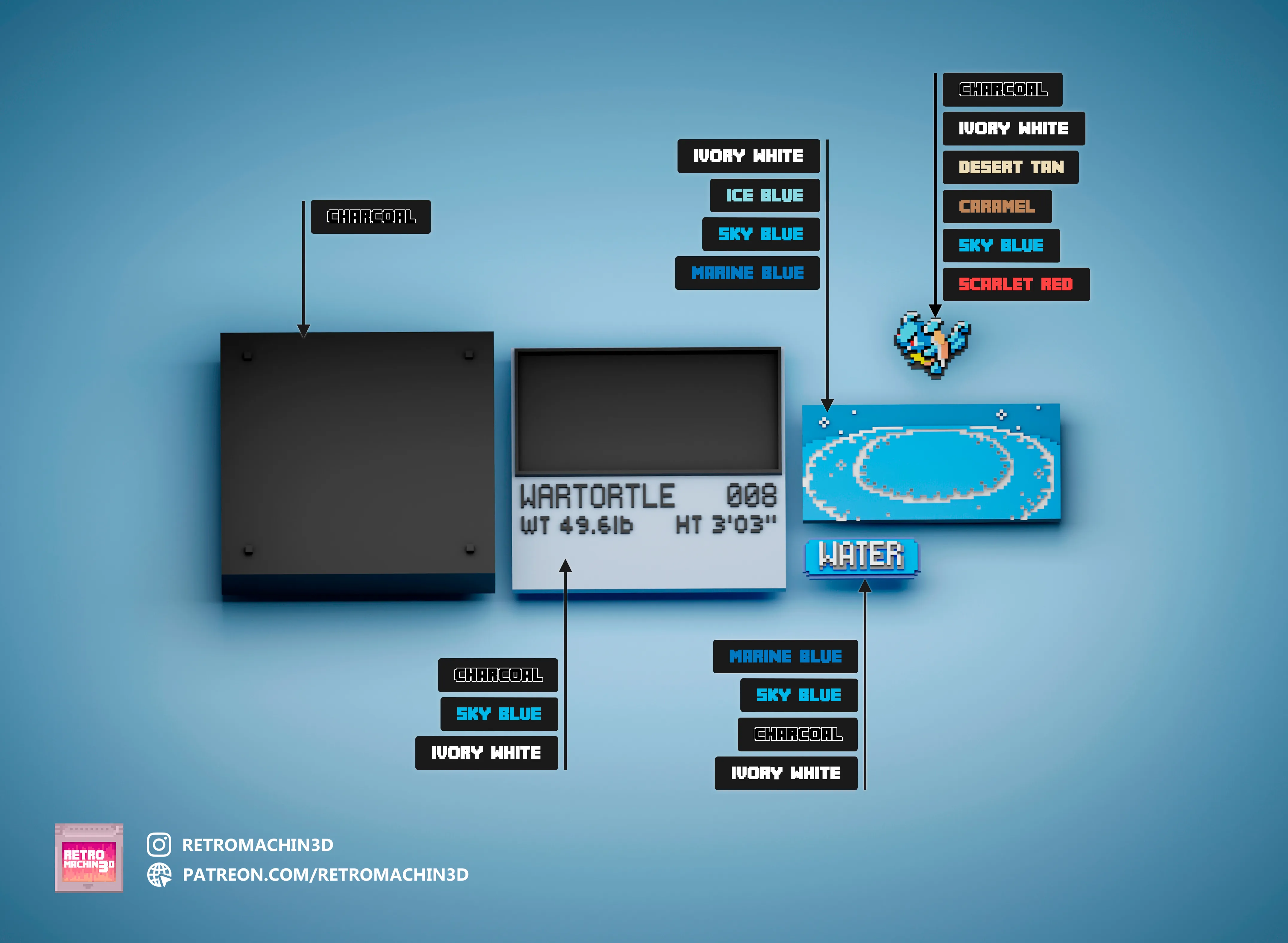Wartortle color reference