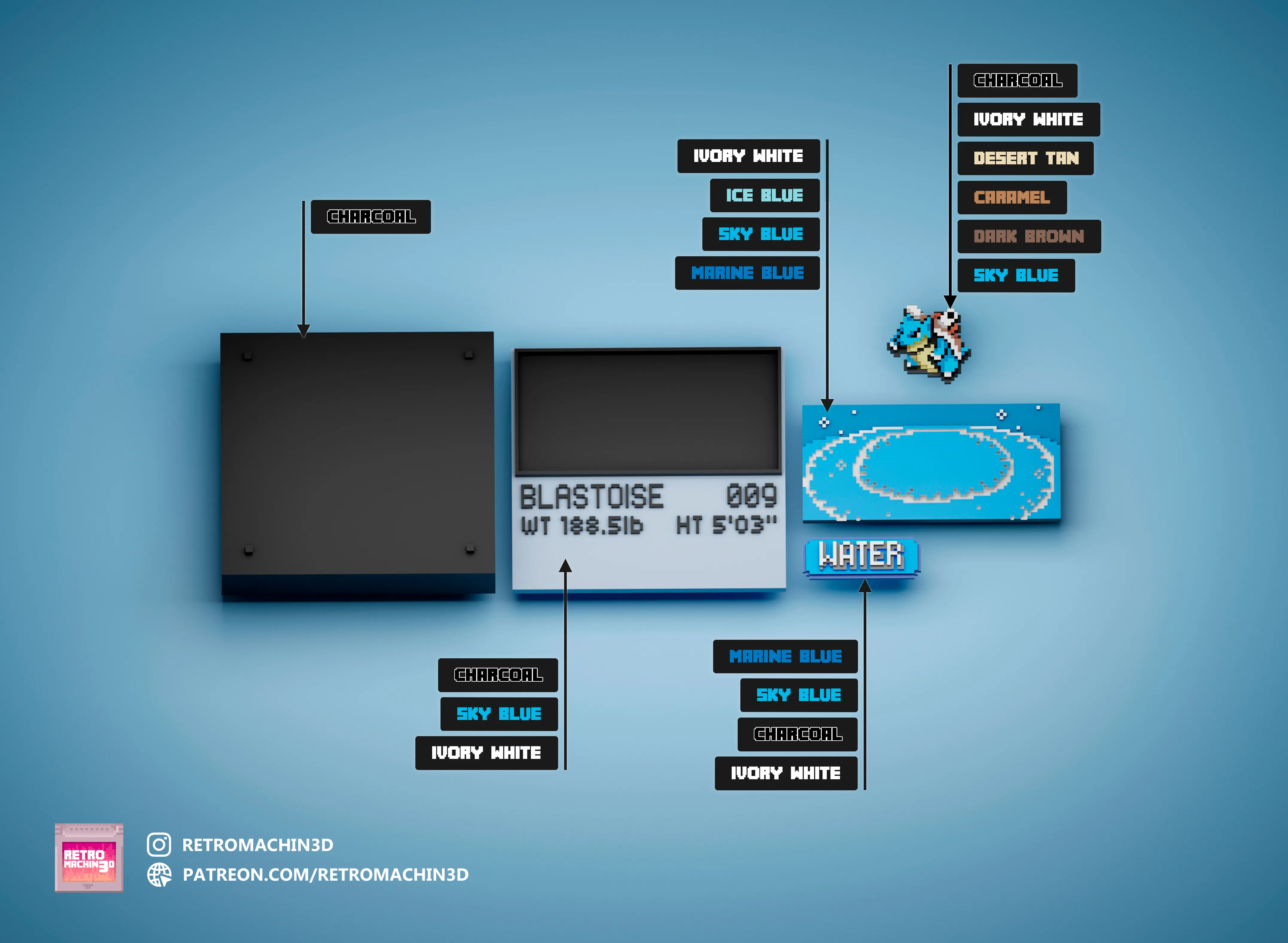 Blastoise color reference