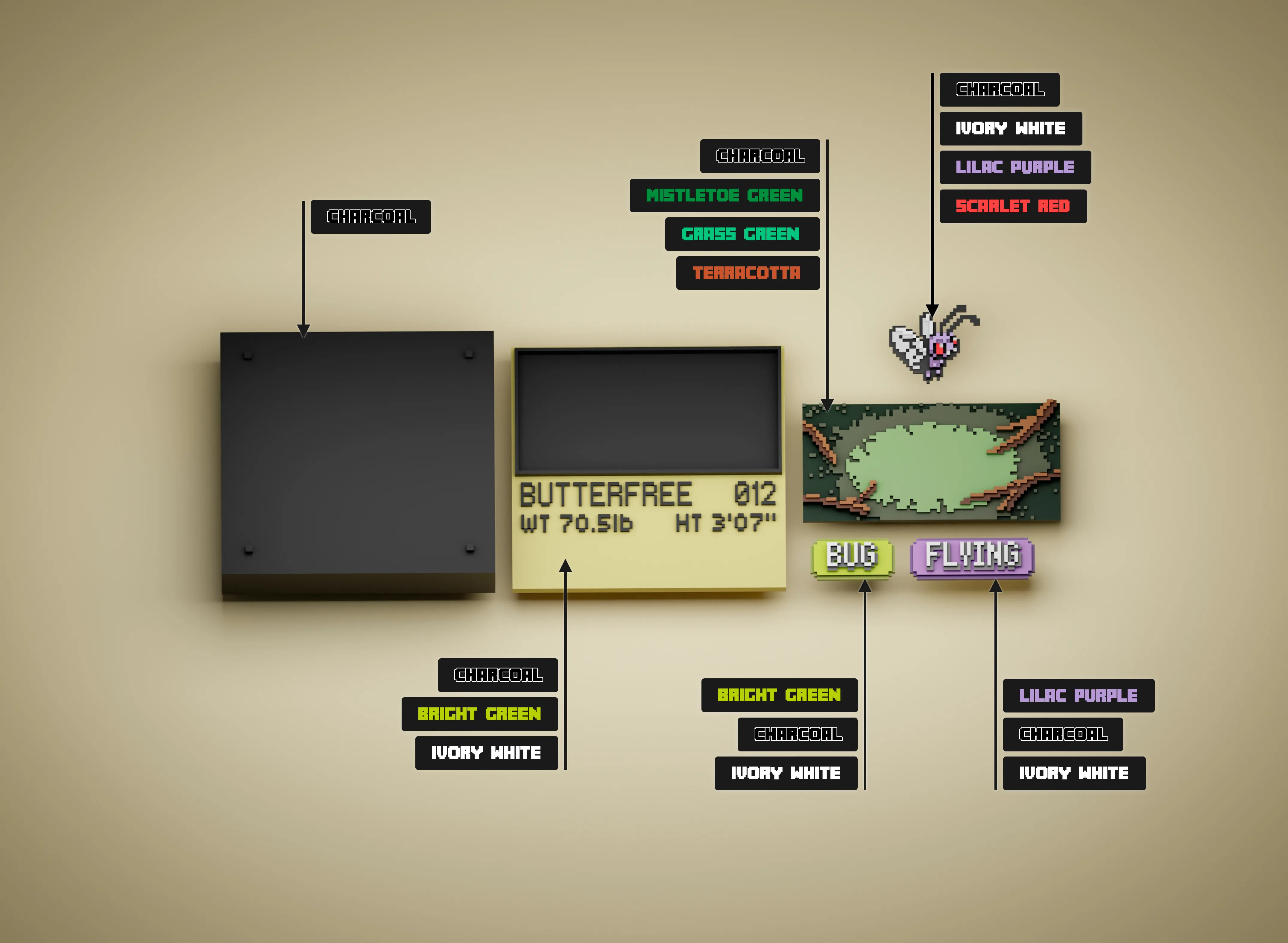 Butterfree color reference