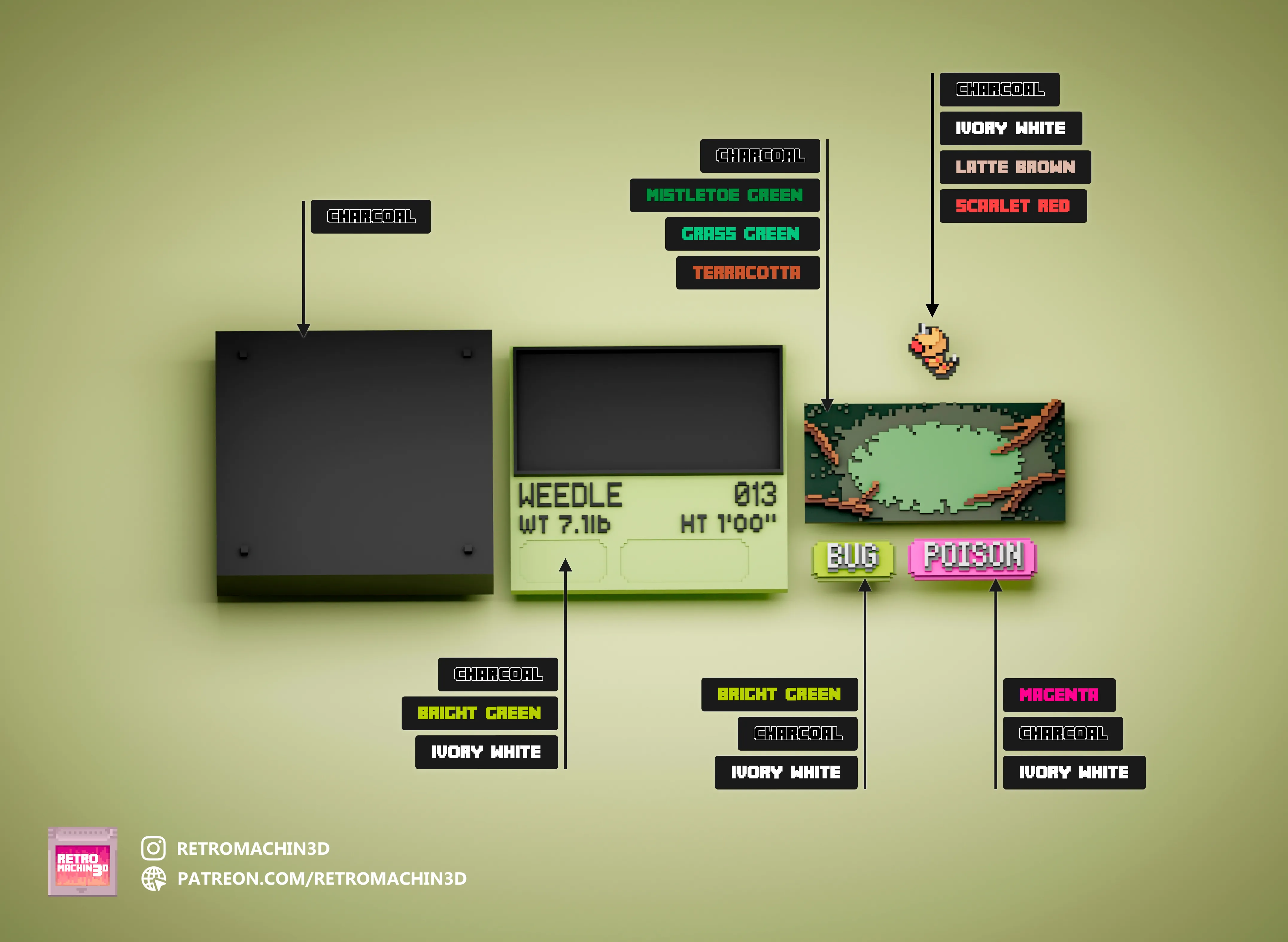 Weedle color reference