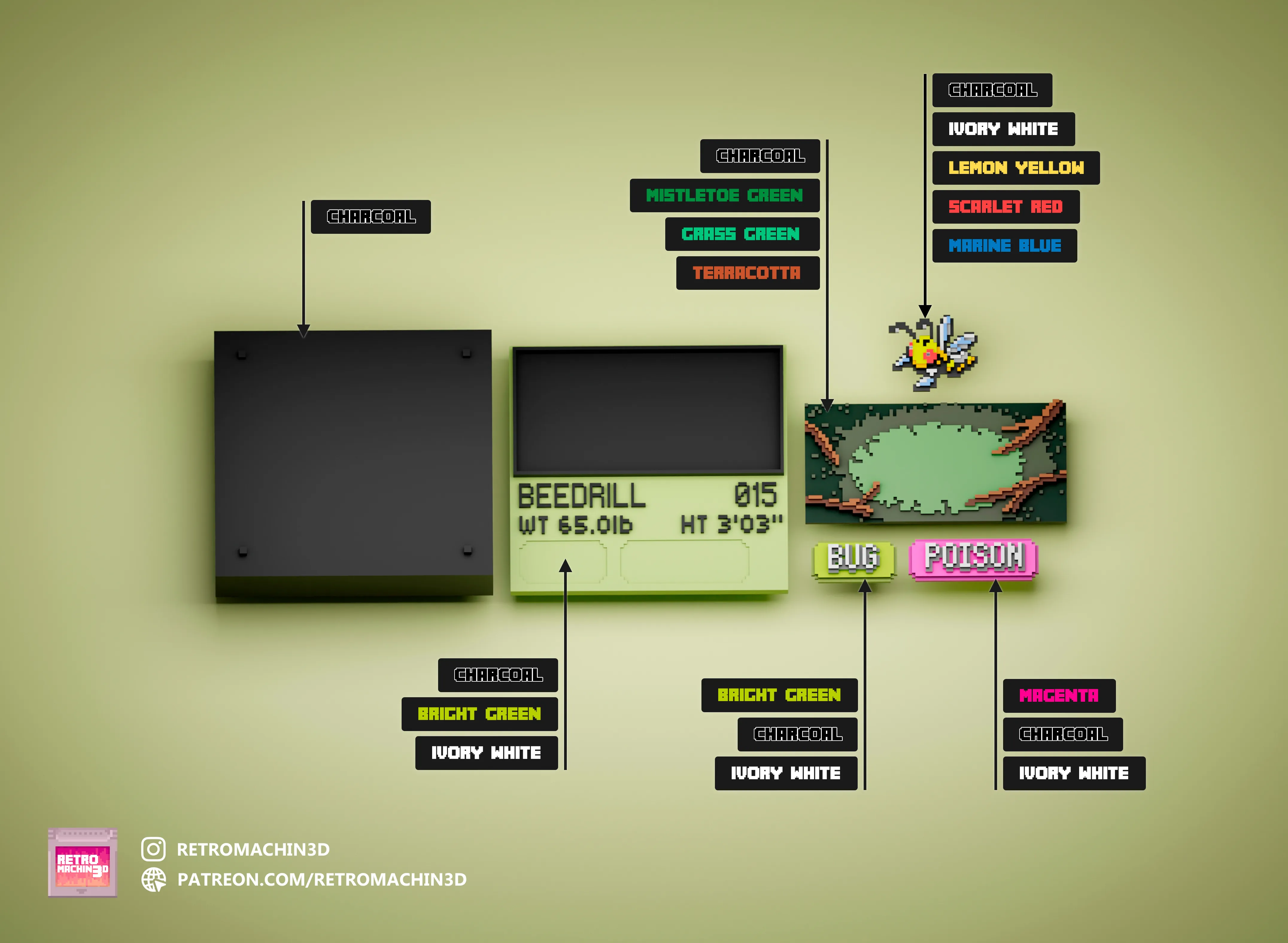 Beedrill color reference