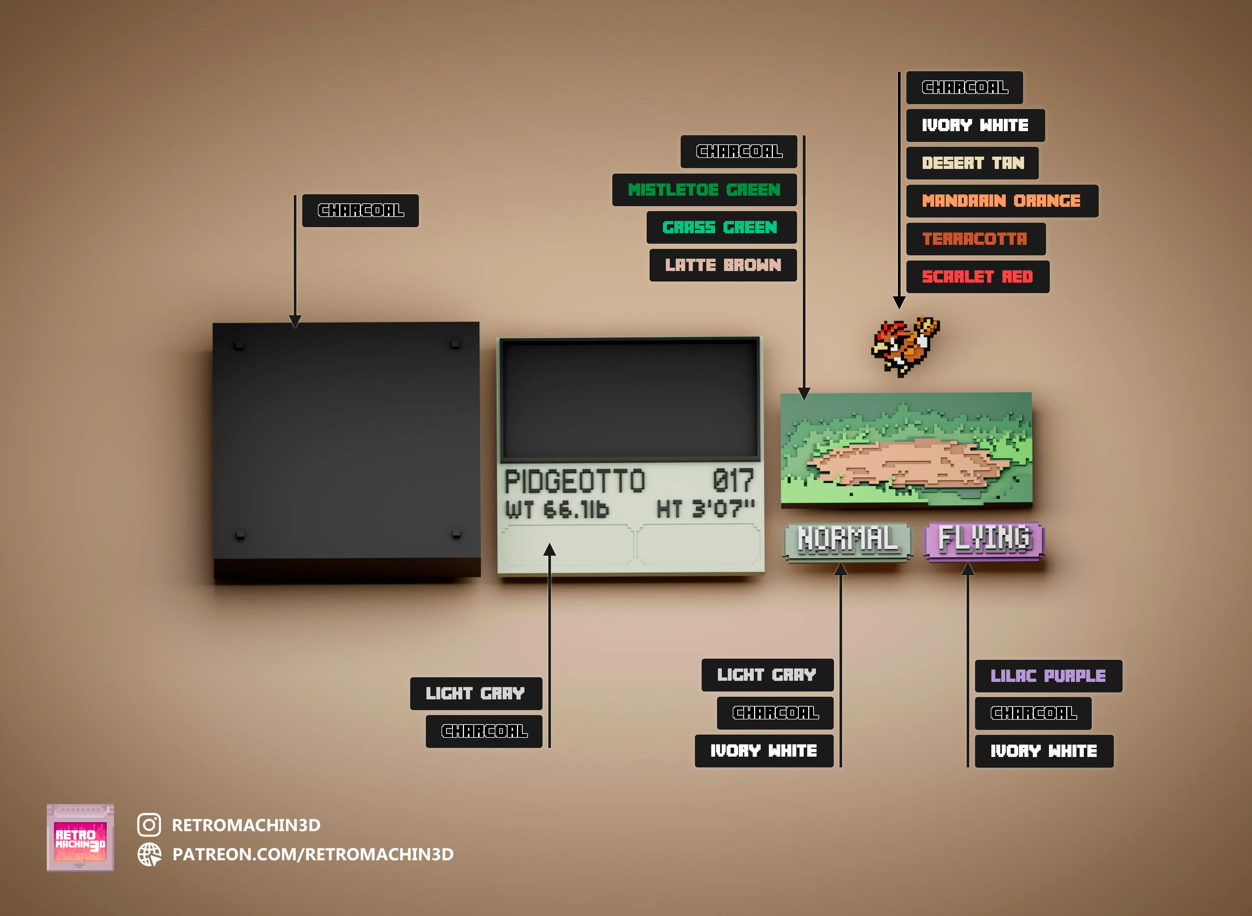 Pidgeotto color reference