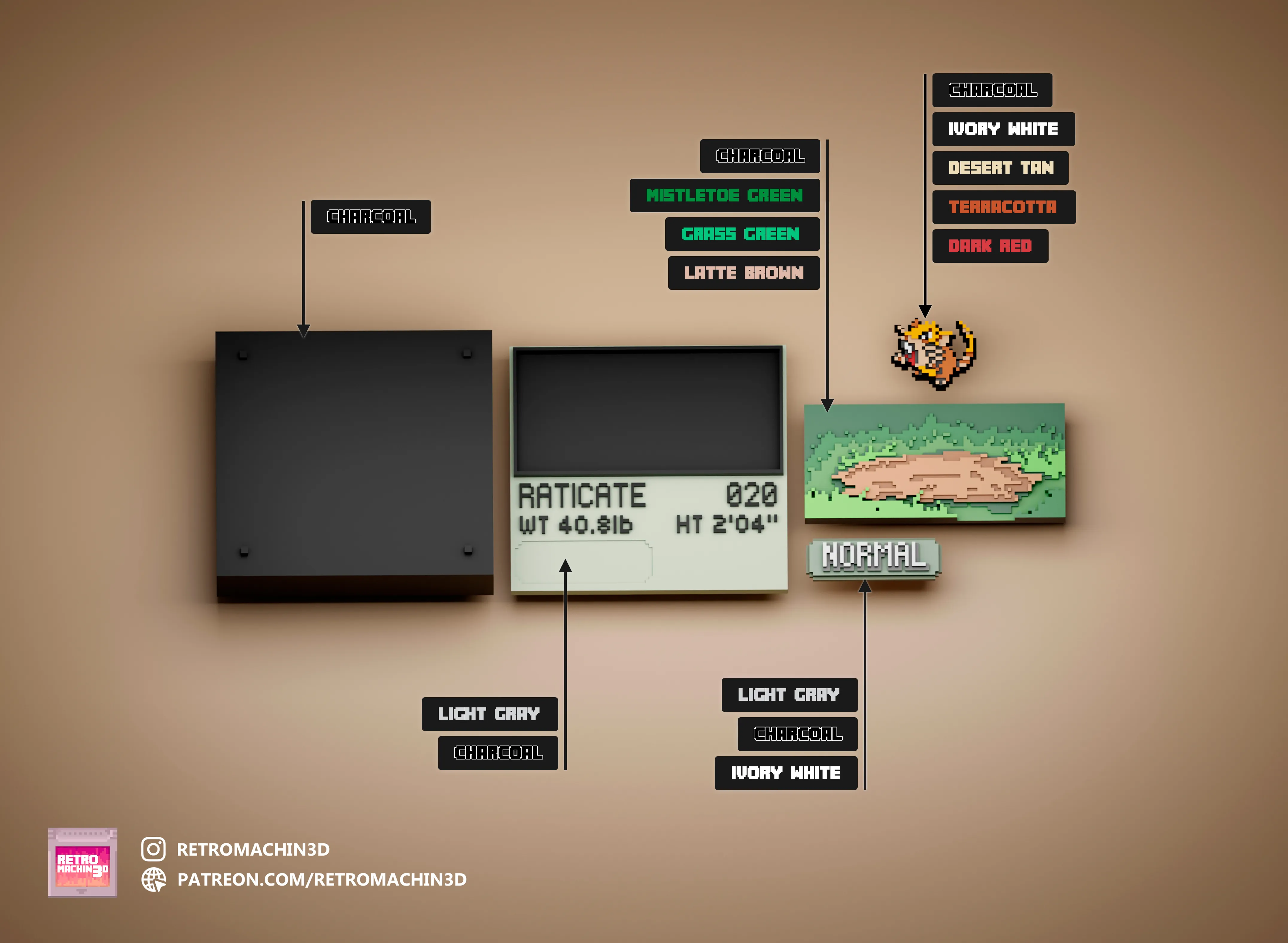 Raticate color reference