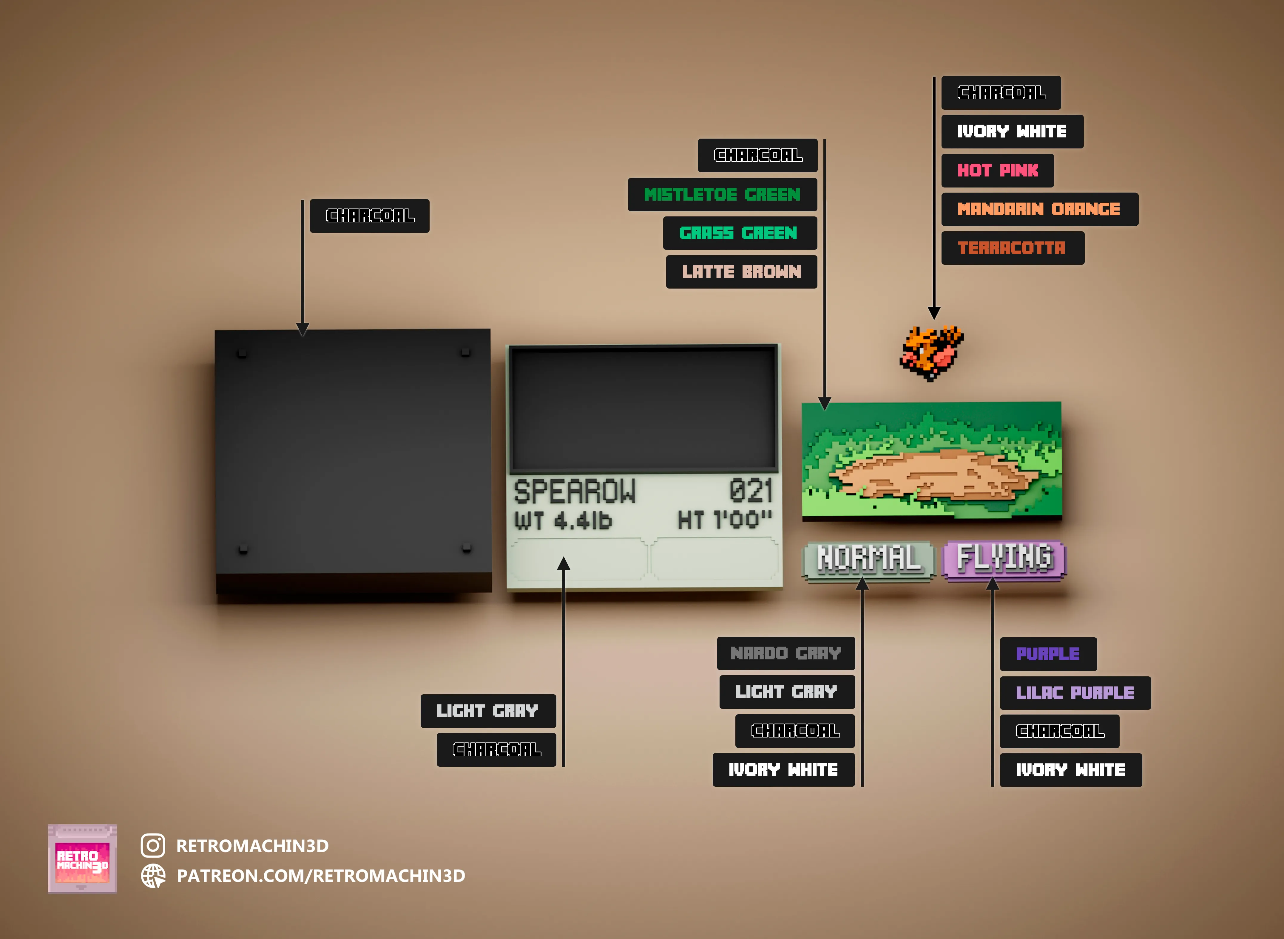 Spearow color reference