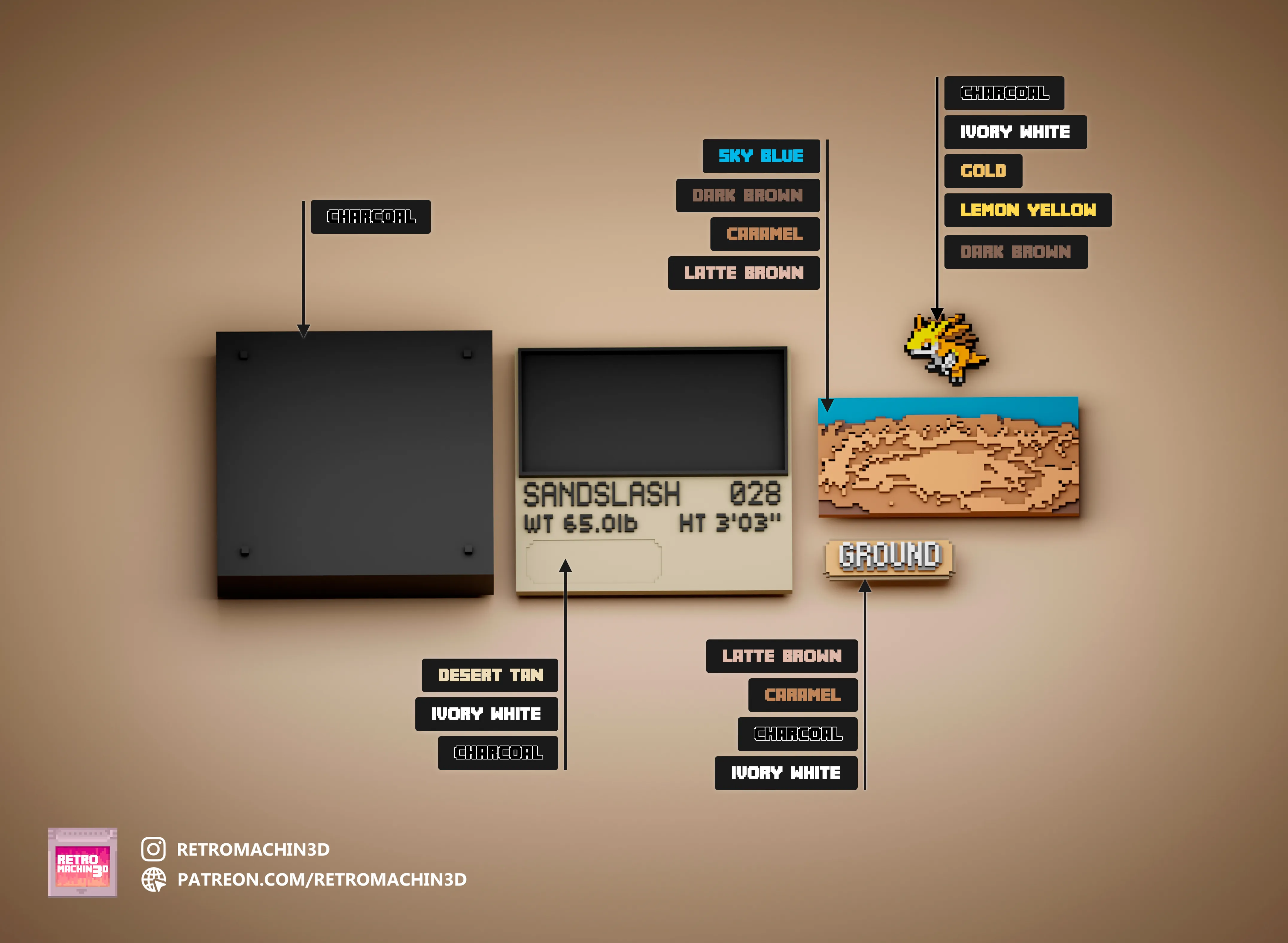 Sandslash color reference