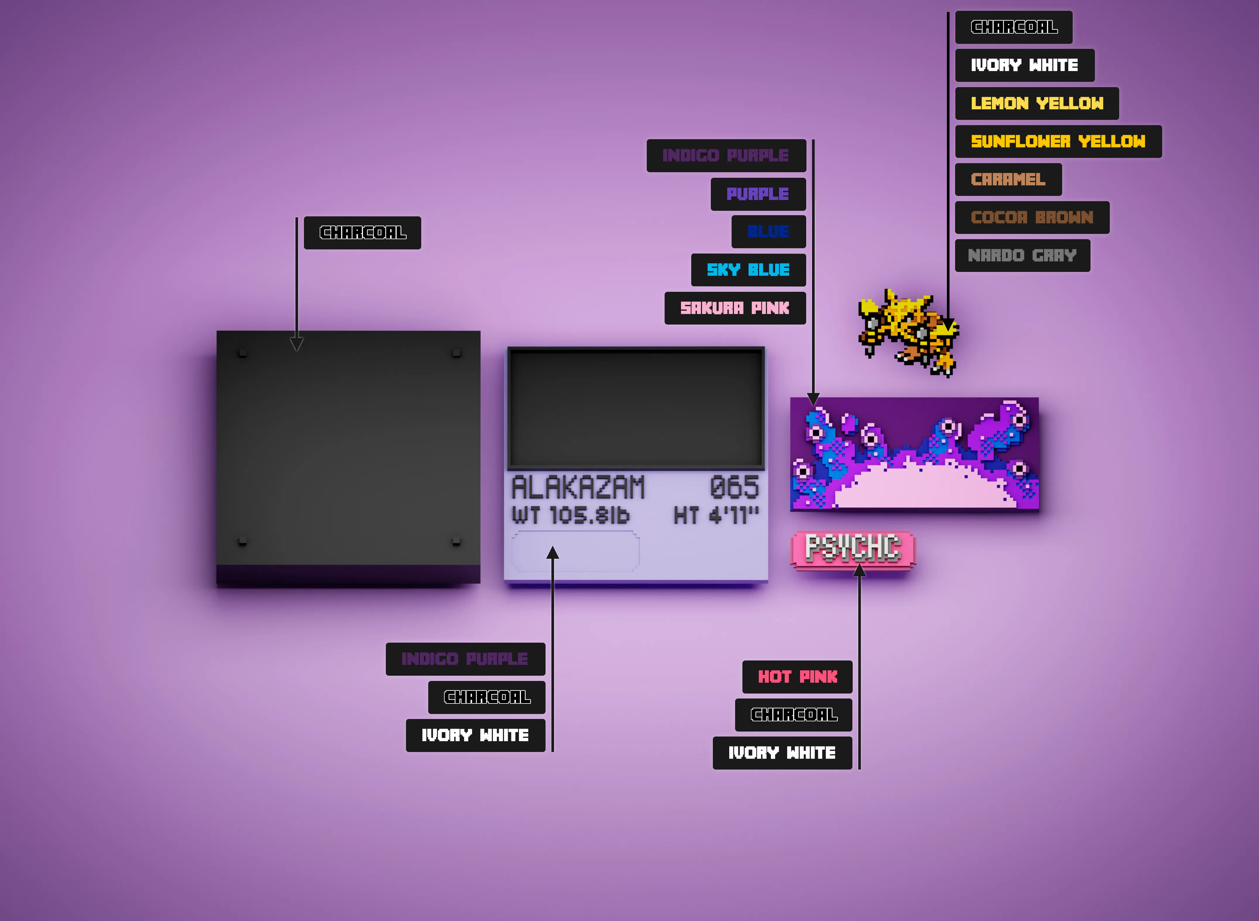 Alakazam color reference