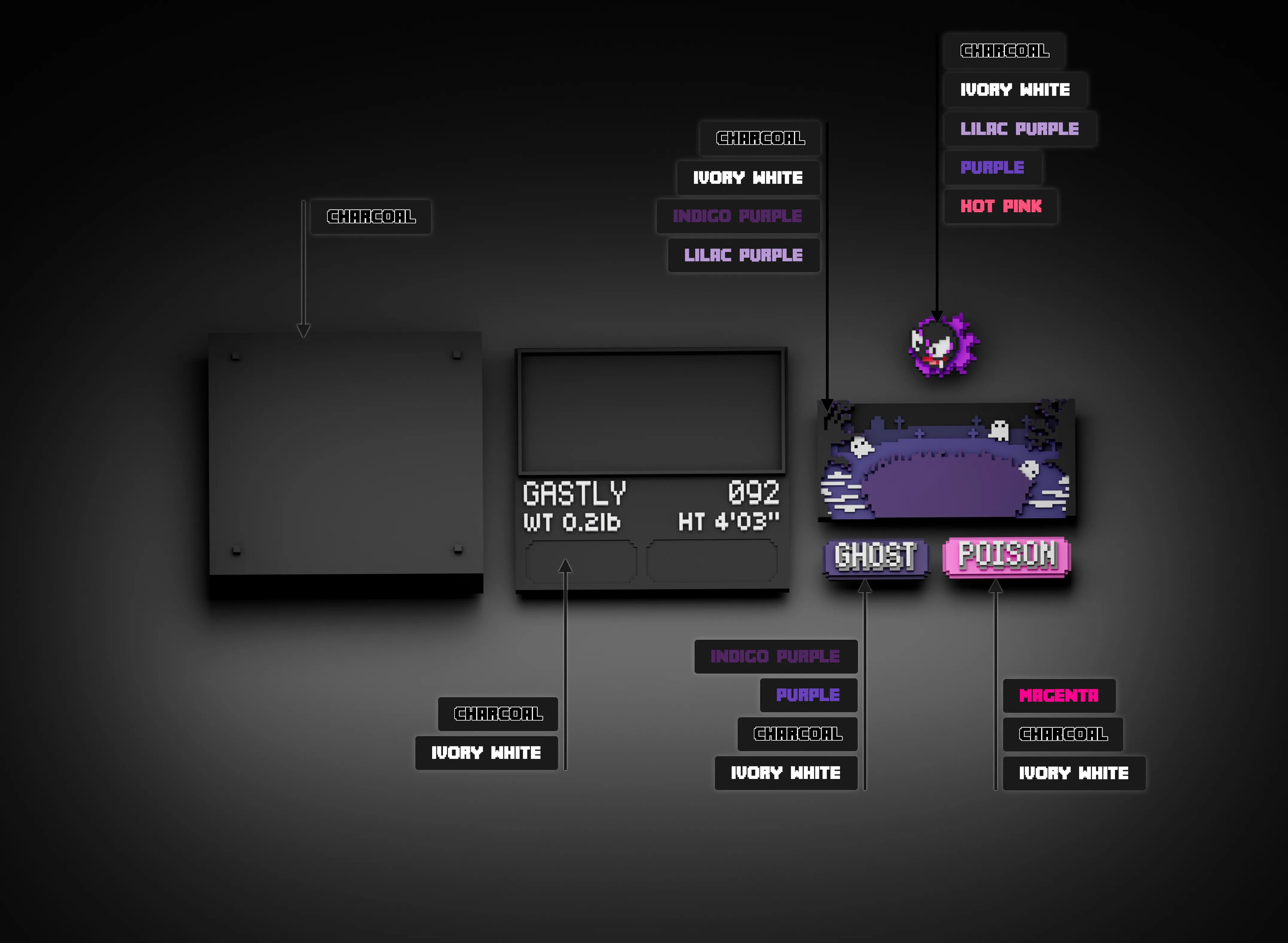 Gastly color reference