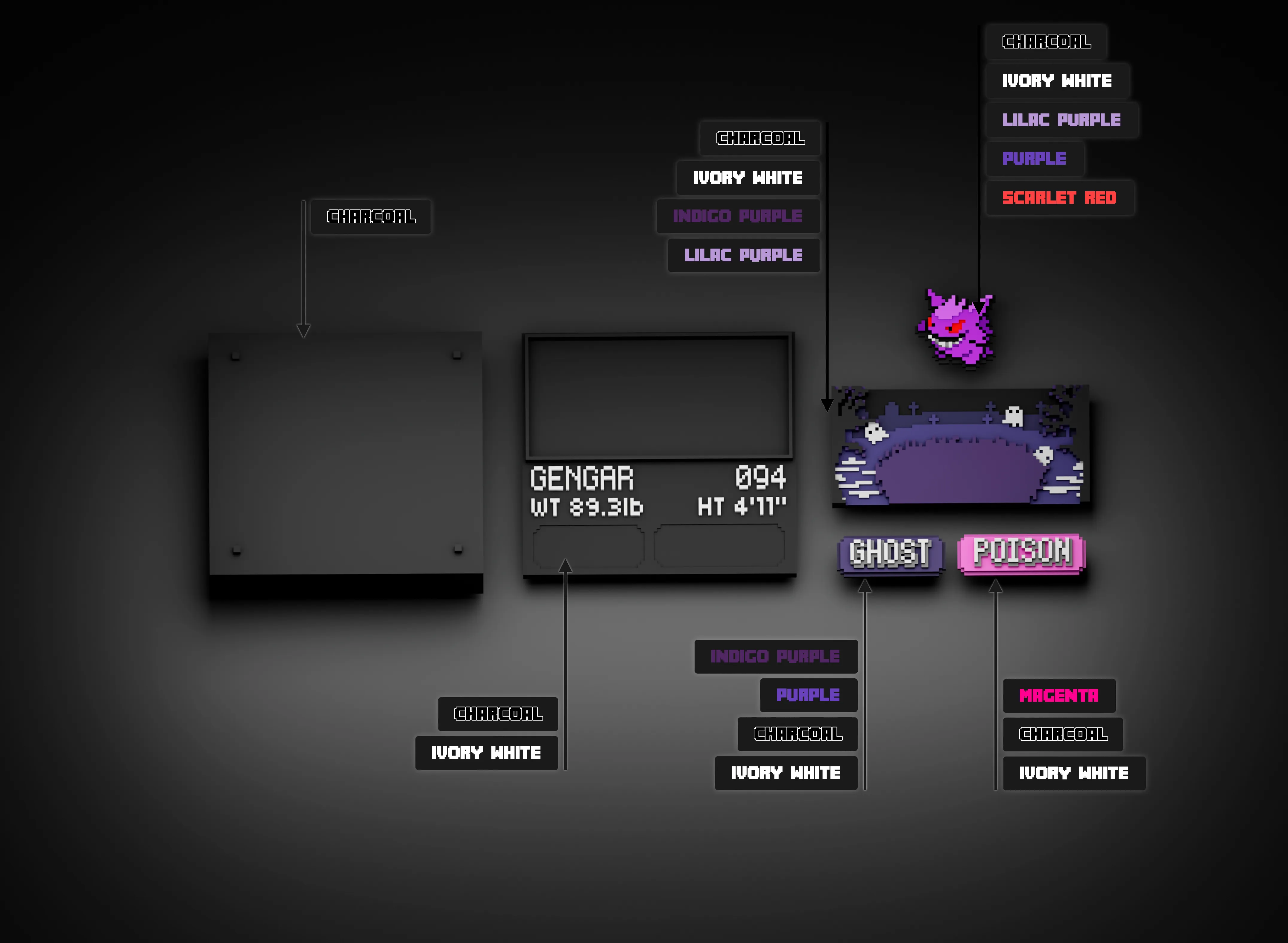 Gengar color reference