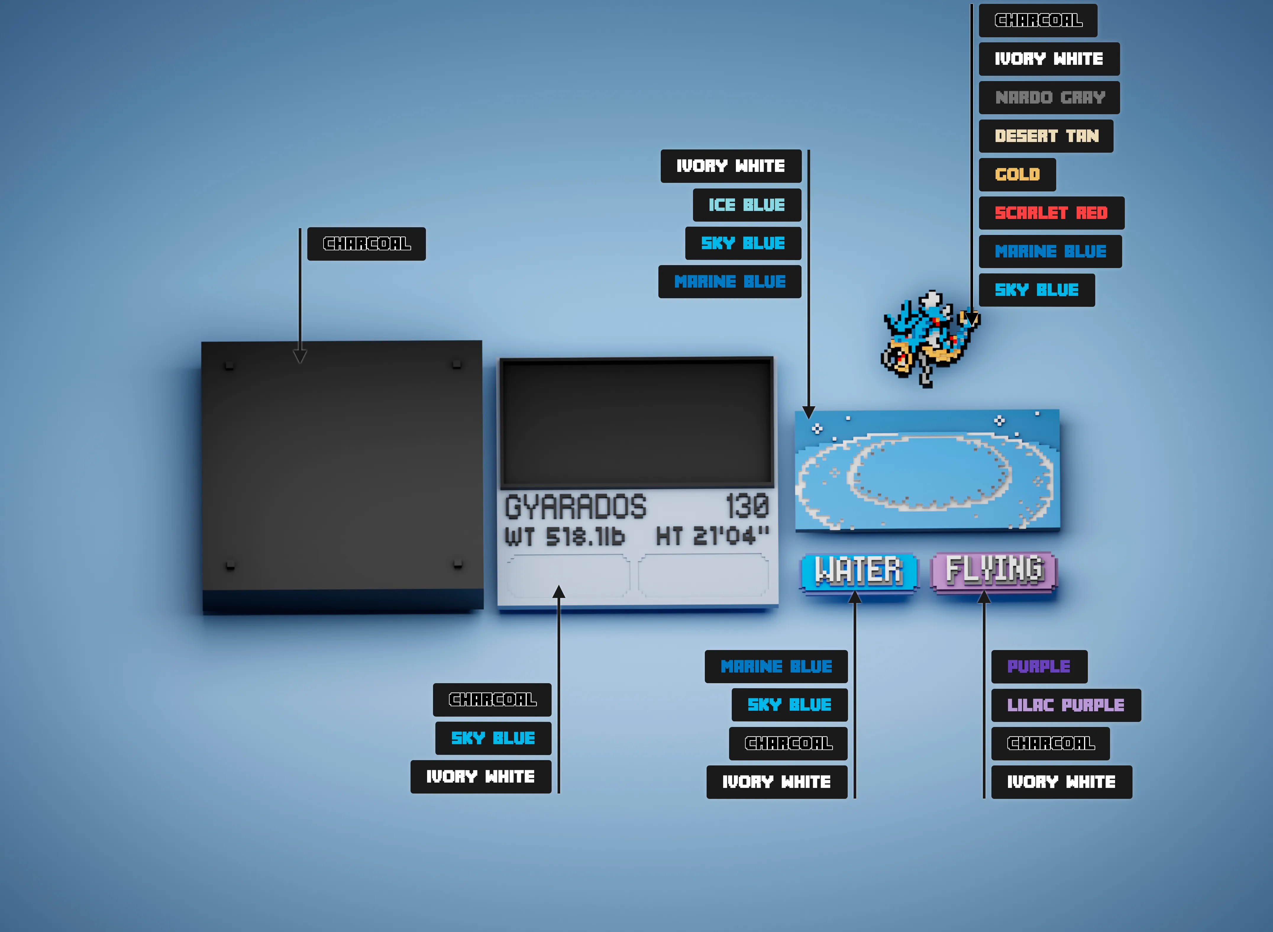 Gyarados color reference