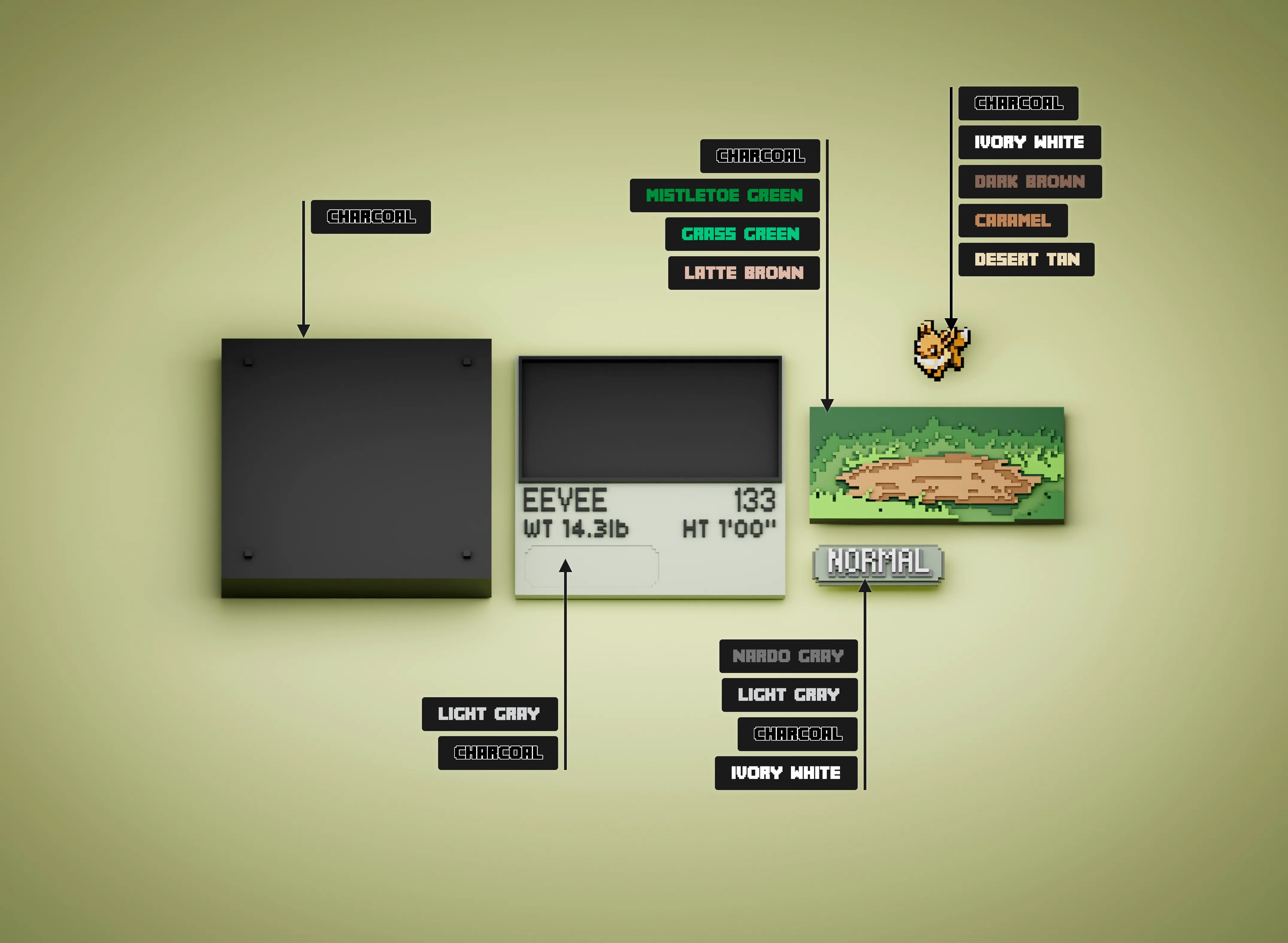 Eevee color reference