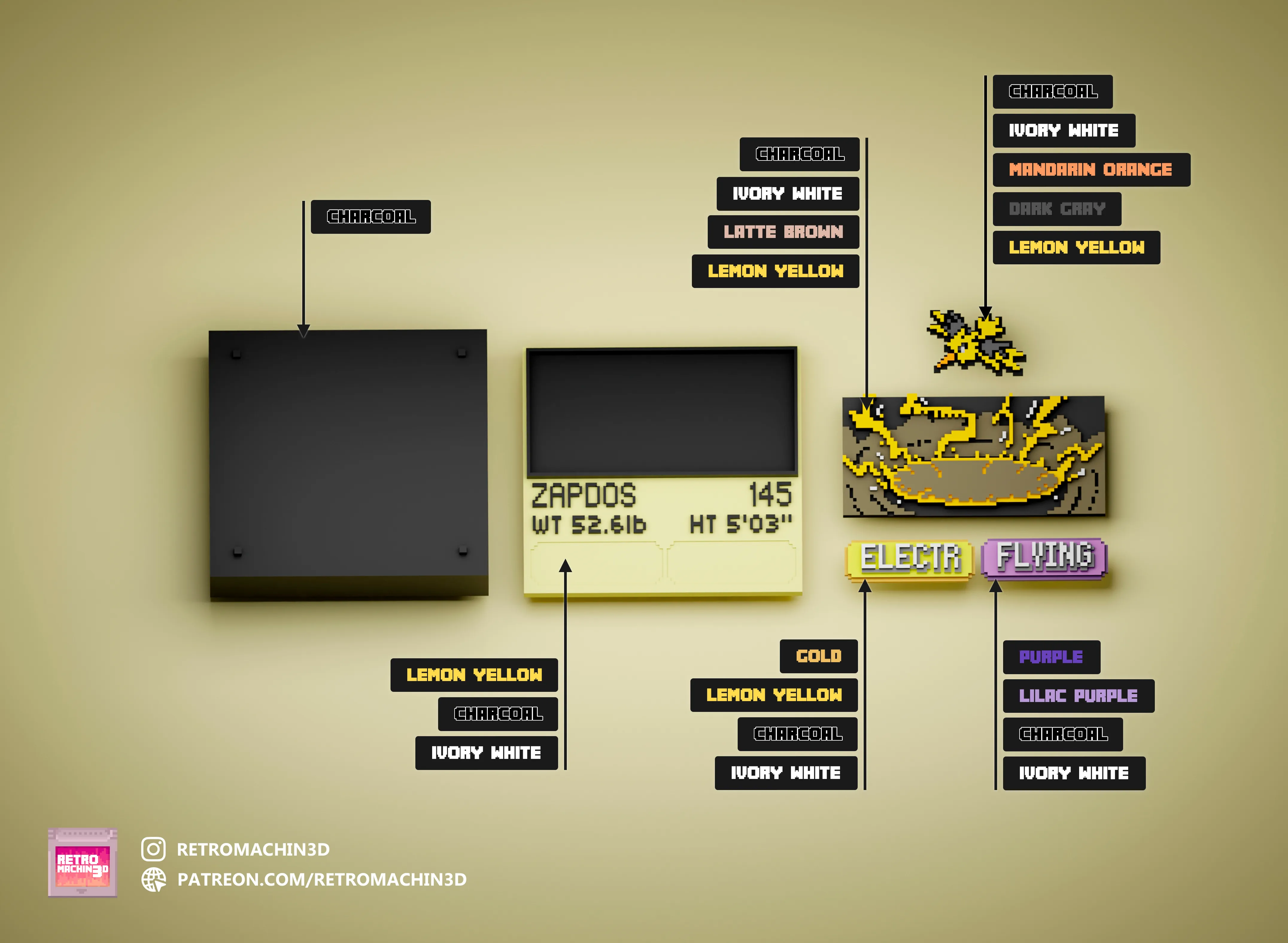 Zapdos color reference