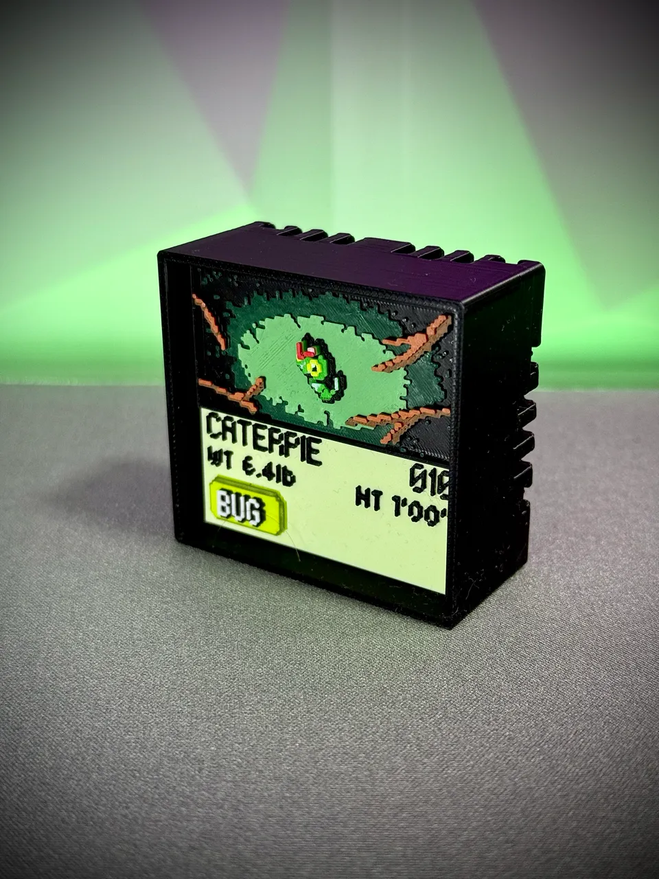 Caterpie real printed model - angle view
