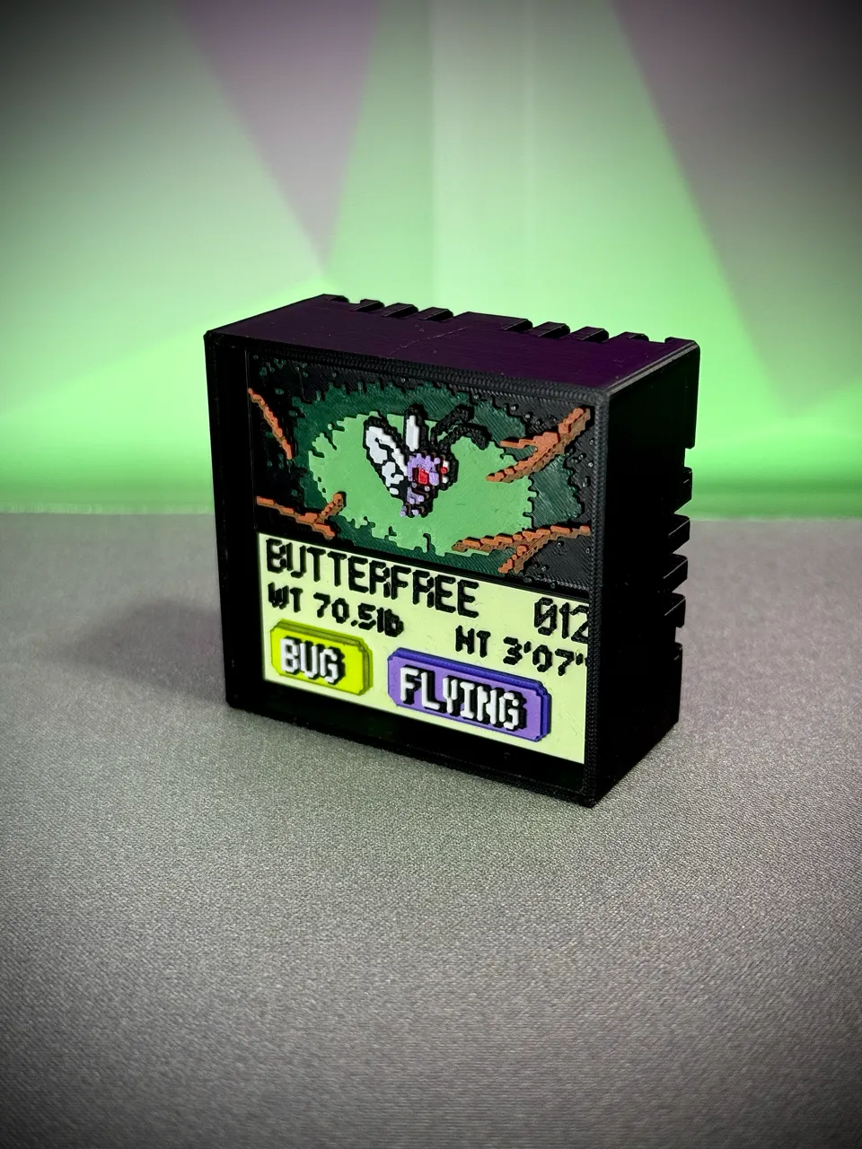 Butterfree real printed model - angle view