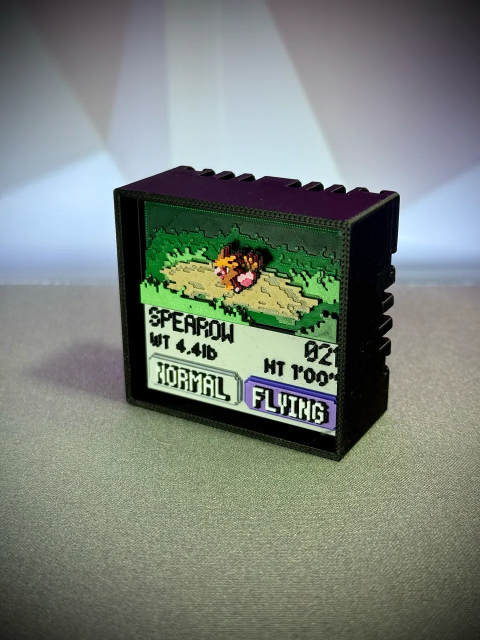 Spearow real printed model - angle view