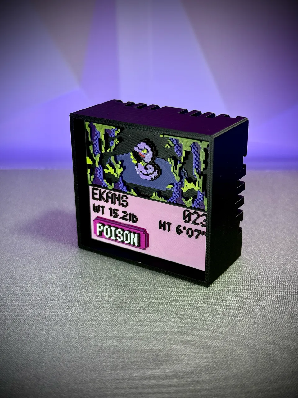 Ekans real printed model - angle view