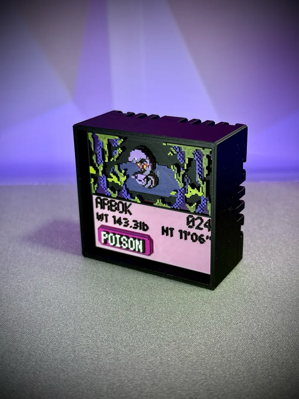 Arbok real printed model - angle view