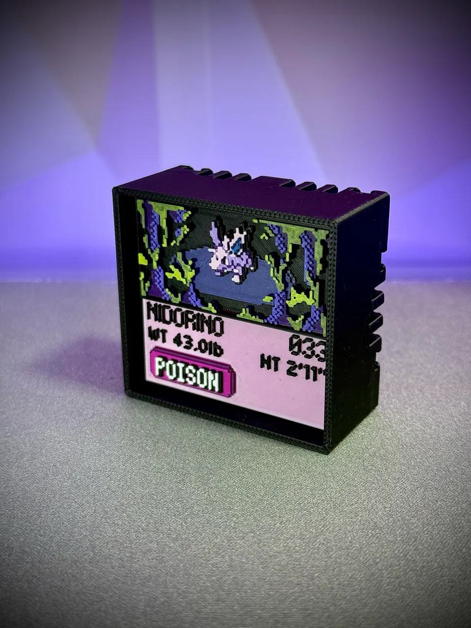 Nidorino real printed model - angle view