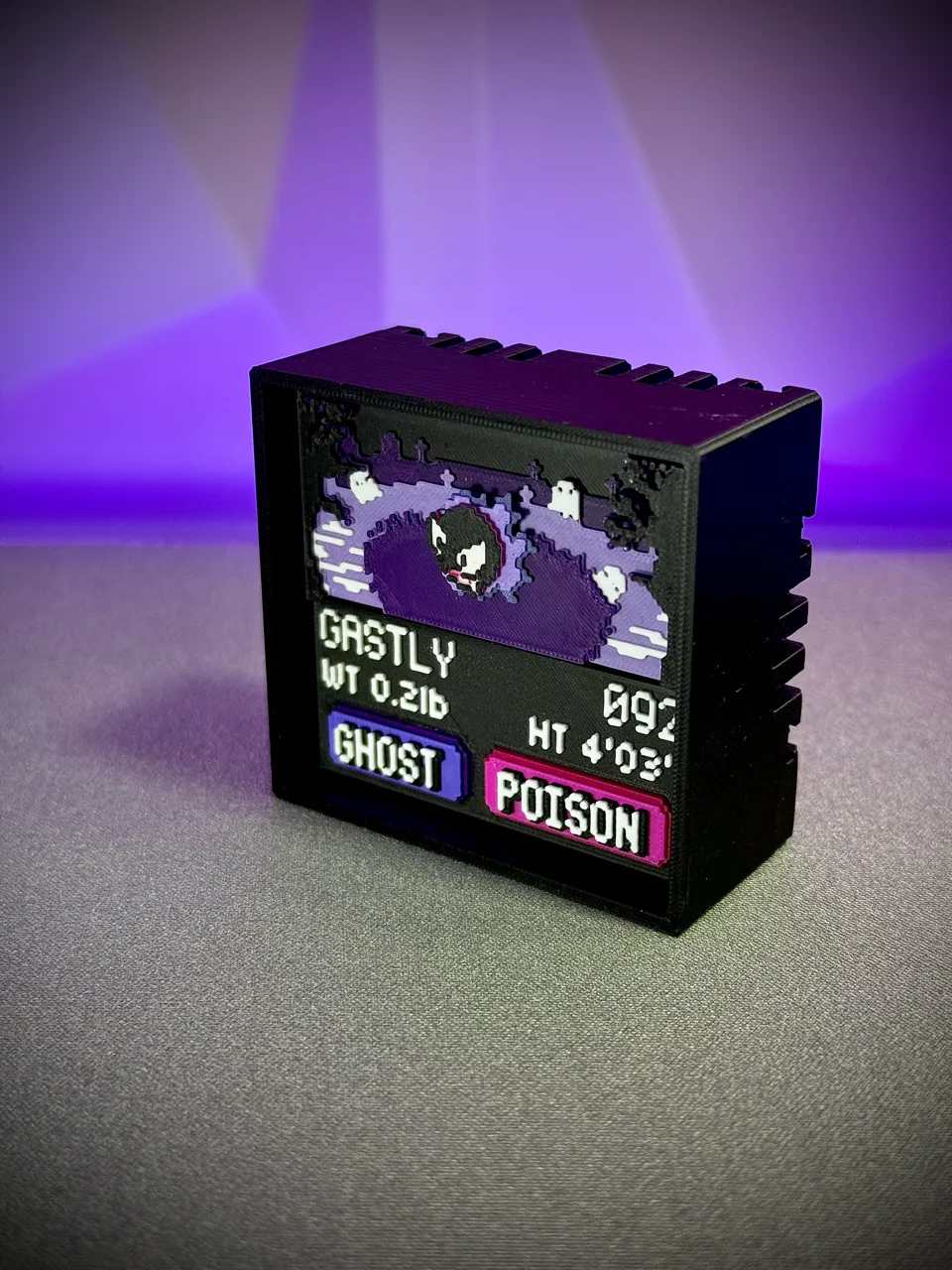 Gastly real printed model - angle view