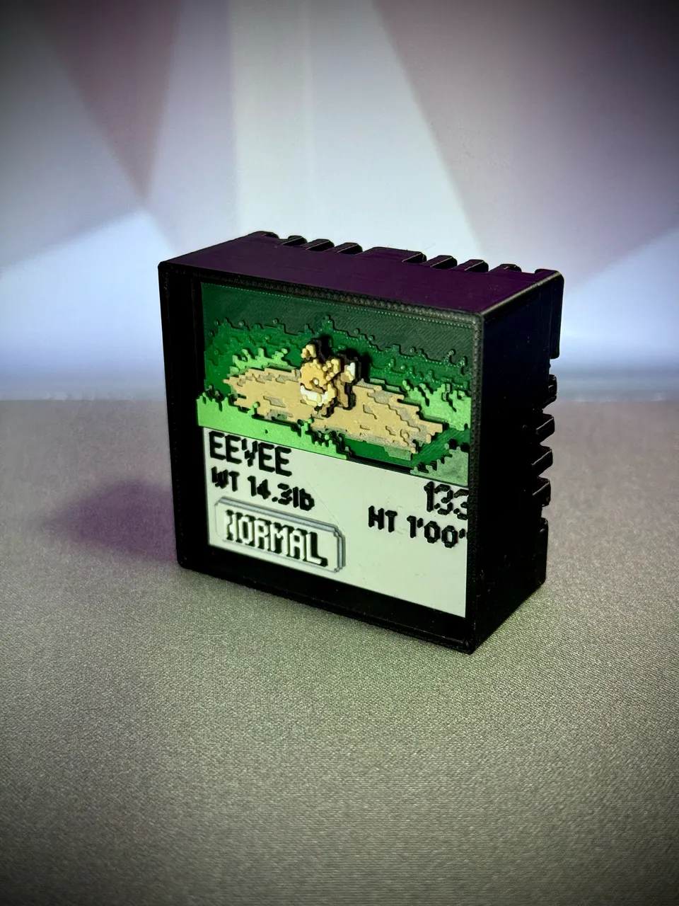 Eevee real printed model - angle view